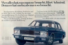Werbung Opel Admiral (1969) 